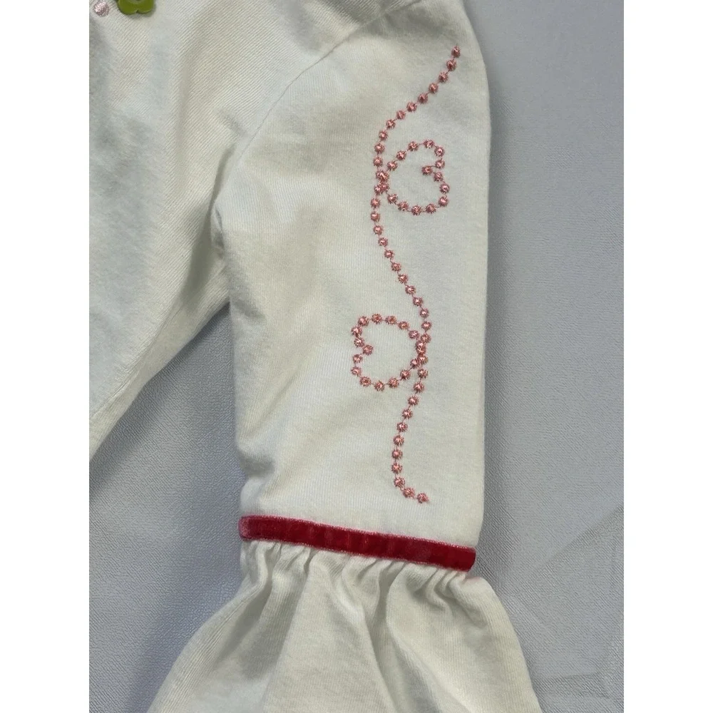 Mary Jane Girls 2T‎ White Bell Sleeve Top Heart Embroidery Boho Modern